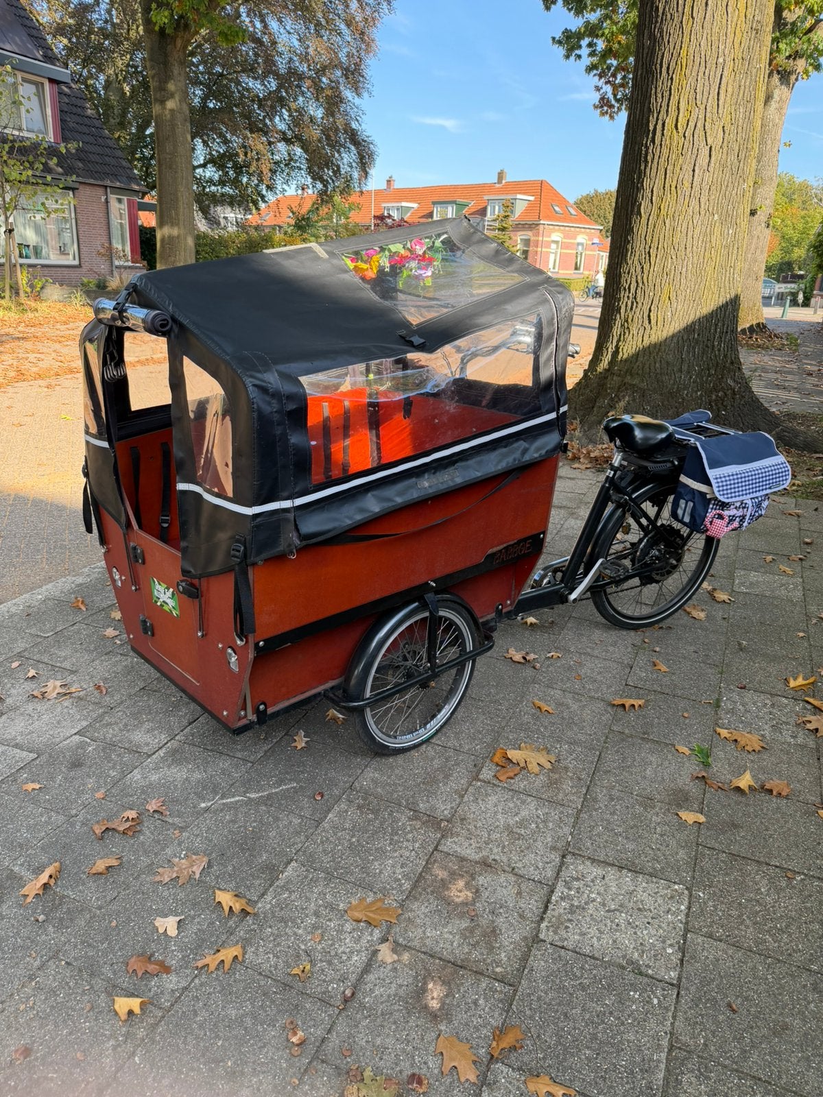 Elektrische Babboe bakfiets 6 kinderen, 4 kinderen of meer, Gebruikt, Elektrisch, Trommelrem