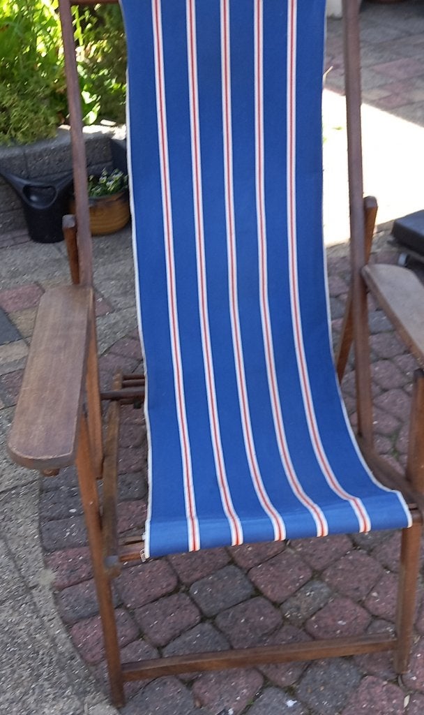 Strandstoel/ligstoel, Tuin en Terras, Ophalen, Gebruikt, Hout, Verstelbaar