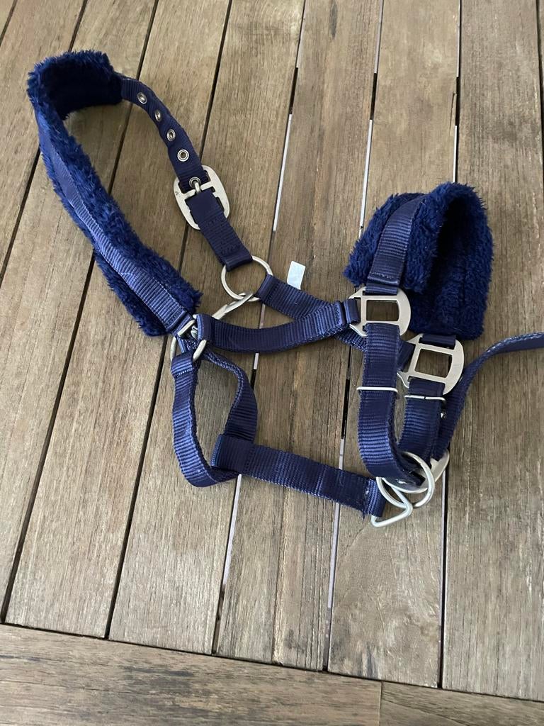 Halster pony donkerblauw, Dieren en Toebehoren, Ophalen of Verzenden, Zo goed als nieuw, Overige soorten