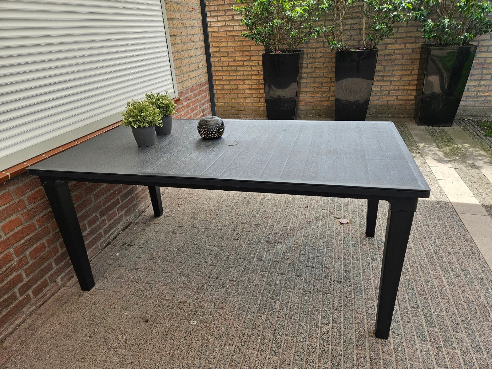 Allibert kunststof tuintafel, Ophalen, Gebruikt, Rechthoekig, Kunststof