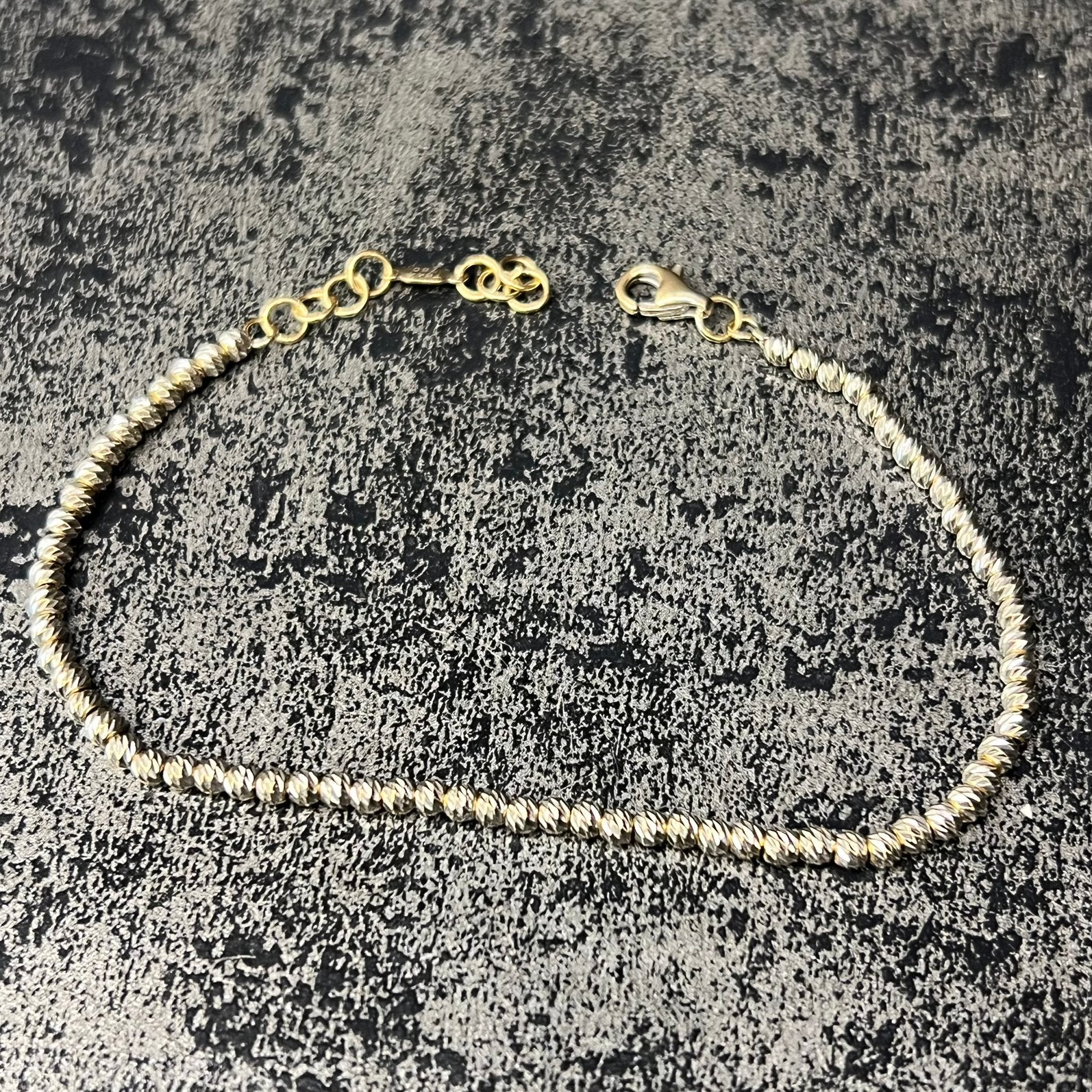 18 karaat witgouden armband balletjes schakel, Ophalen of Verzenden, Nieuw, Goud