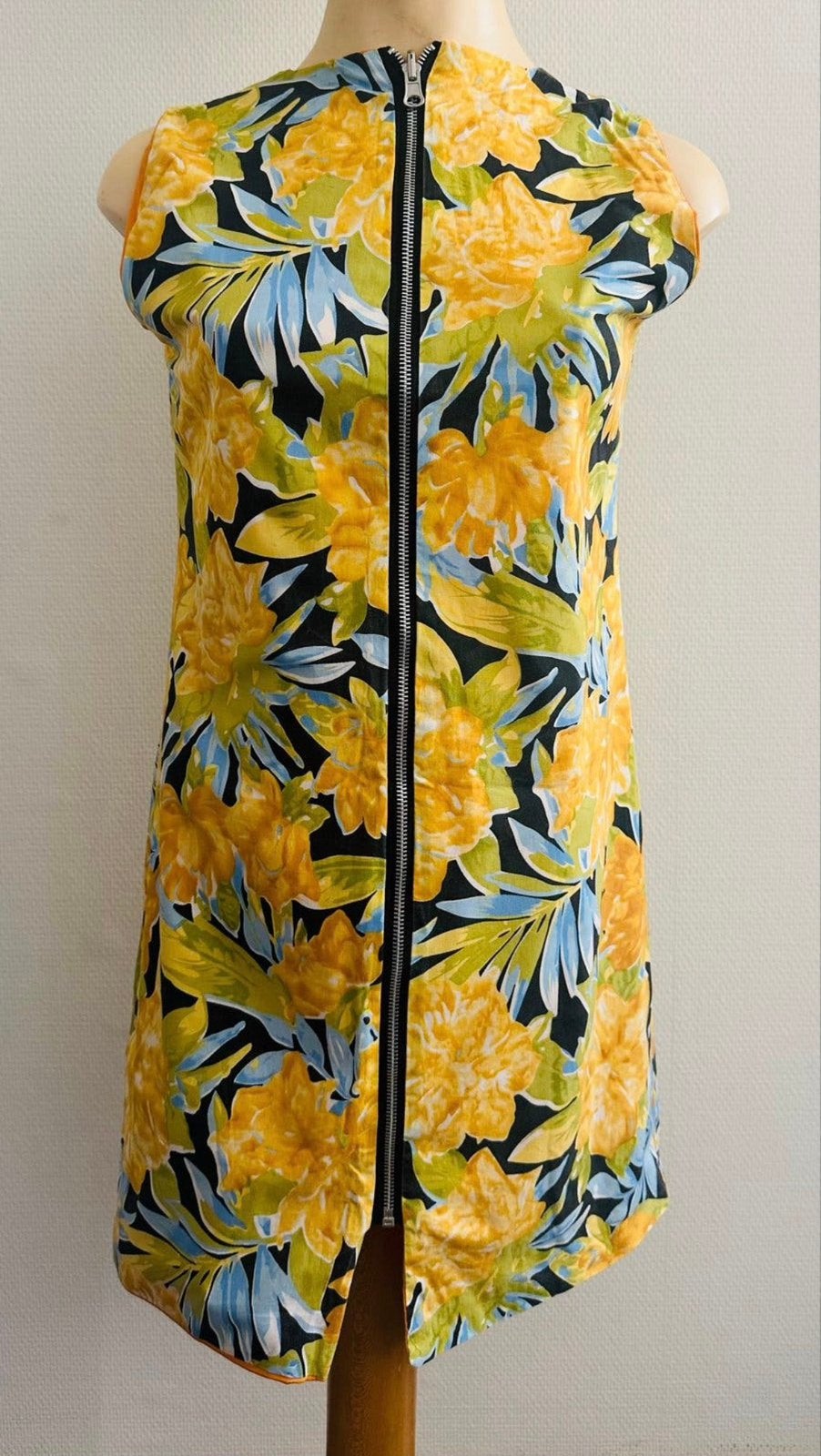 Bavaria Reversible jurk oranje/bloemenprint, Kleding | Dames, Jurken, Ophalen of Verzenden, Zo goed als nieuw, Oranje