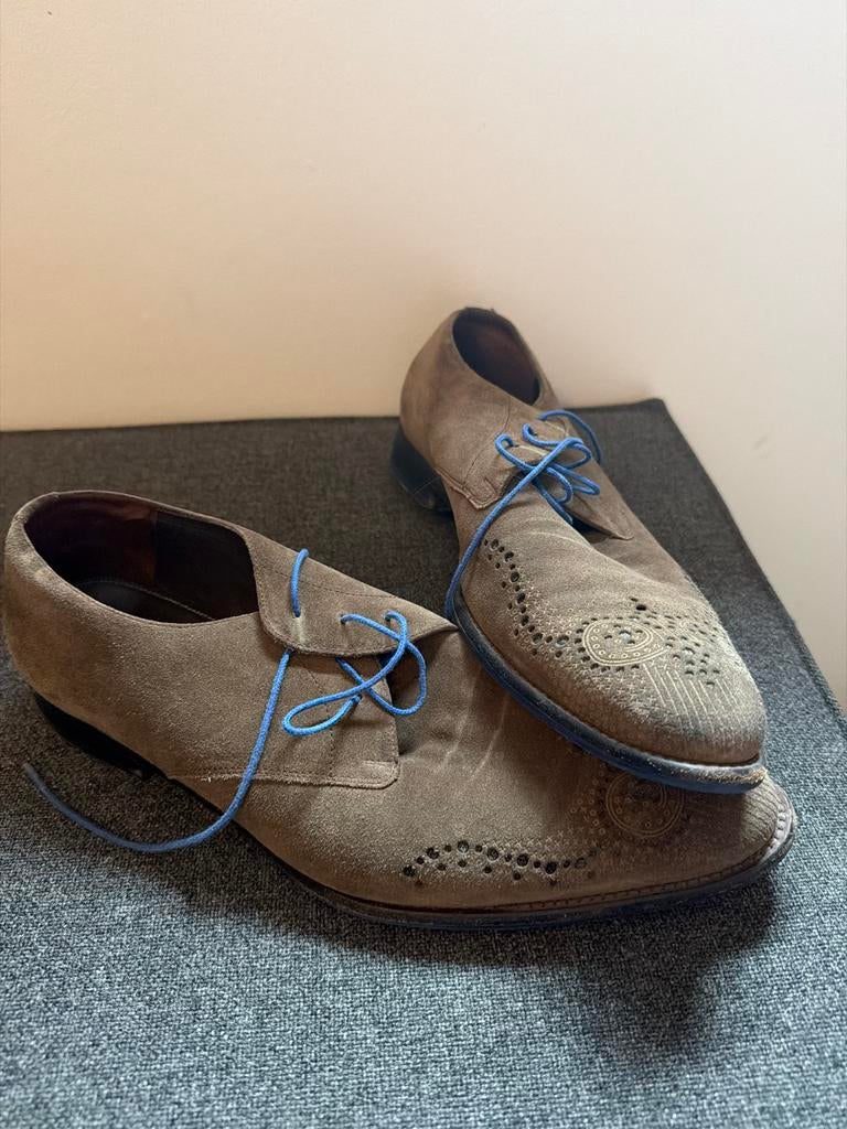 Floris van Bommel veterschoenen maat 7,5, Kleding | Heren, Schoenen, Ophalen of Verzenden, Zo goed als nieuw, Bruin, Veterschoenen