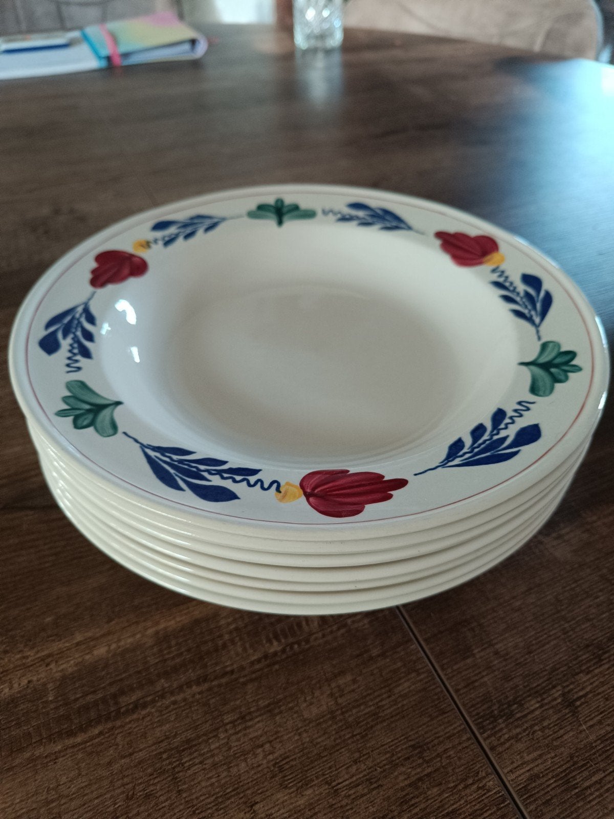 Boch Boerenbont diepe borden set, Ophalen