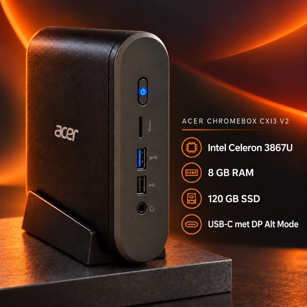 Acer CXI3 Celeron 8GB RAM 120GB SSD Chromebox, Gebruikt, 8 GB, Minder dan 2 Ghz, Ophalen of Verzenden