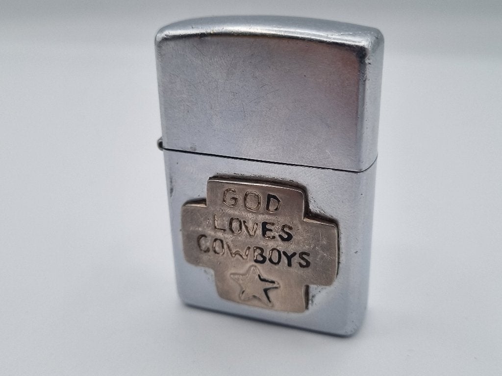 Zippo Marlboro God Loves Cowboys 2001 Aansteker, Verzamelen, Verzenden, Gebruikt, Aansteker