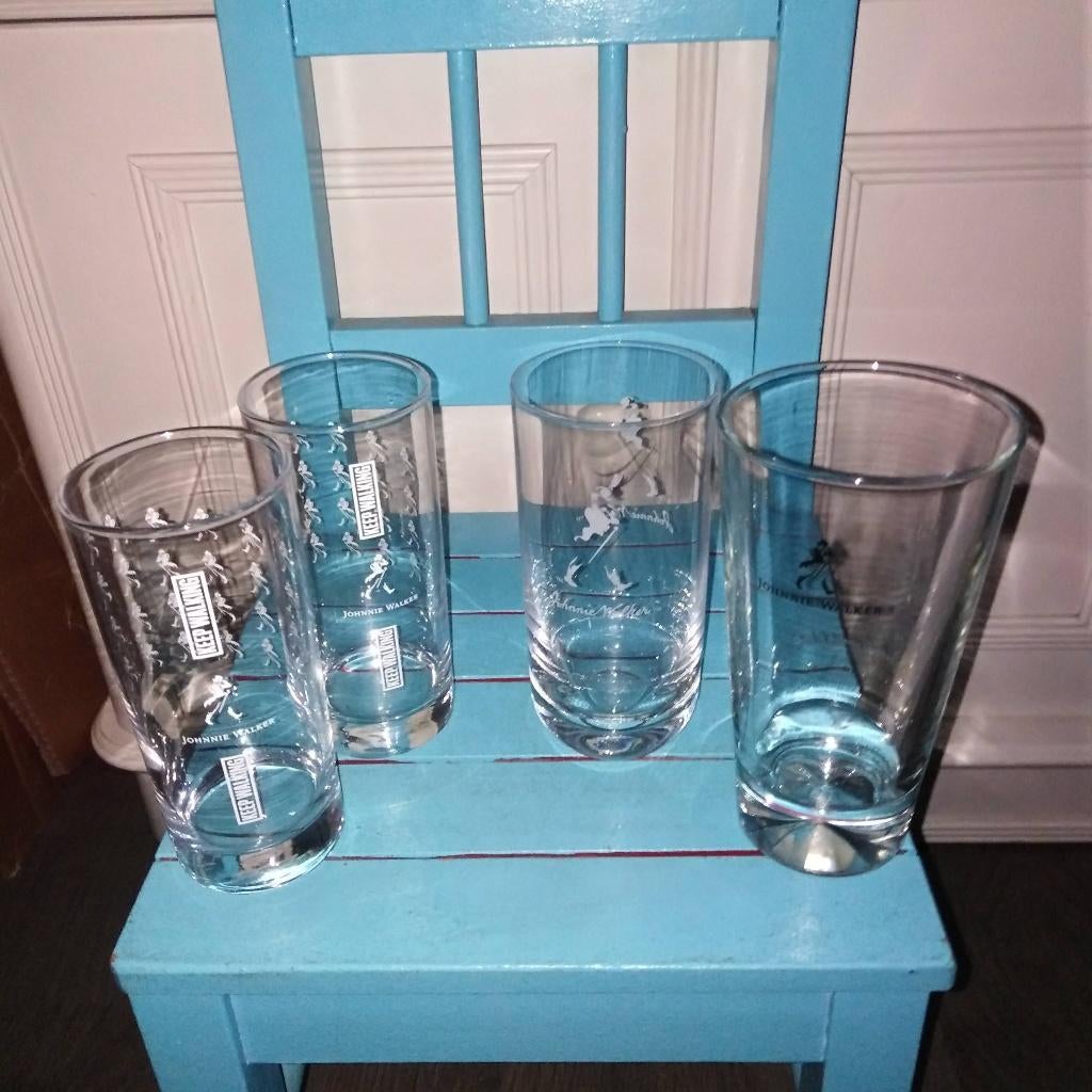 Johnnie Walker longdrink whisky glazen 5 stuks, Verzamelen, Glas en Borrelglaasjes, Ophalen, Zo goed als nieuw, Overige typen