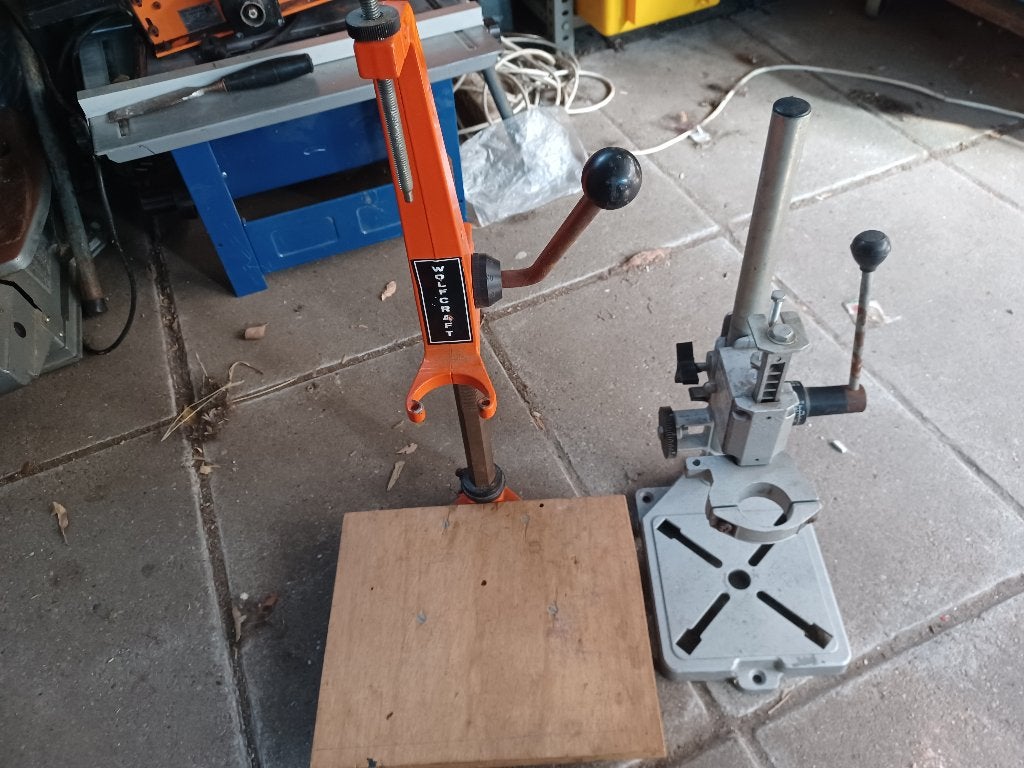 2 x kolomboorstandaard wolfcraft, Doe-het-zelf en Verbouw, Gereedschap | Boormachines, Ophalen, Gebruikt, Overige typen