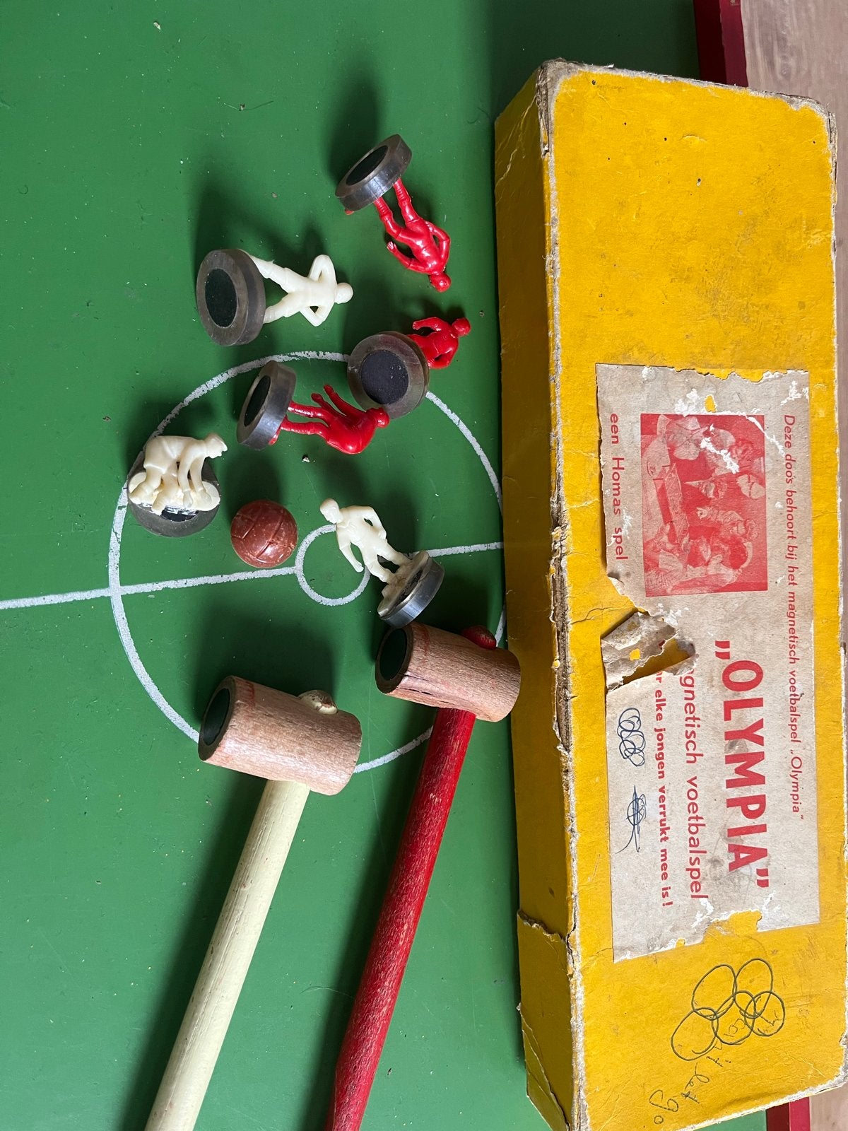 Vintage Homas Magnetisch Voetbalspel "Olympia" uit 1956, Ophalen of Verzenden, Gebruikt, Jongen of Meisje
