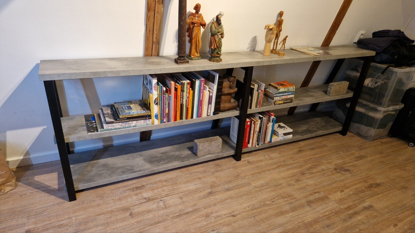 Boekenkast 275 cm breed, Ophalen, Met plank(en), Zo goed als nieuw, 200 cm of meer