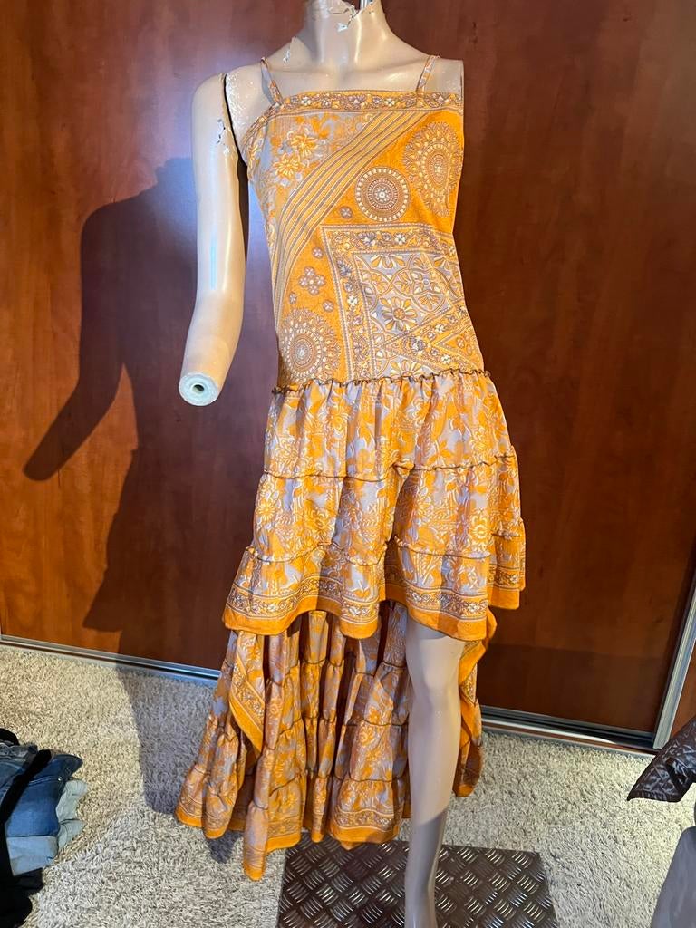 IBIZA STYLE jurk maat m origineel ZGAN'.asymmetrische, Maat 38/40 (M), Oranje, Ophalen of Verzenden, Zo goed als nieuw