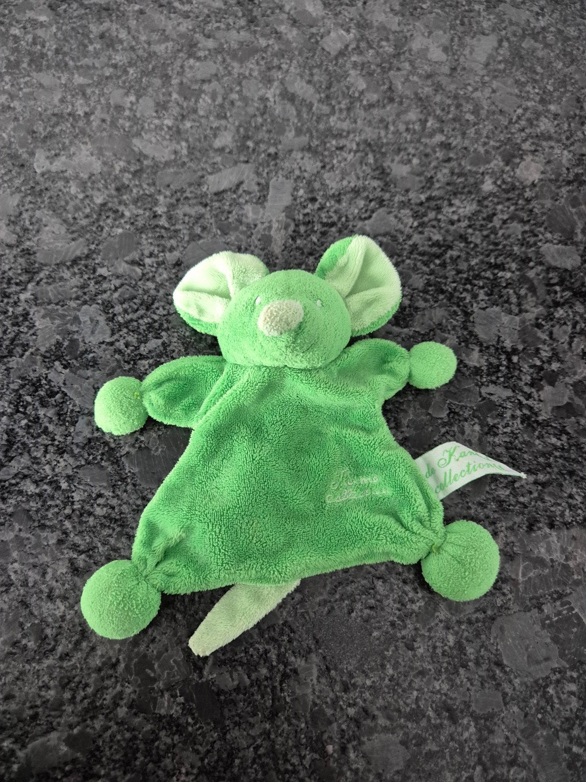 Tiamo / Het Kandeel - Knuffeldoekje Muis groen, Ophalen of Verzenden, Overige typen