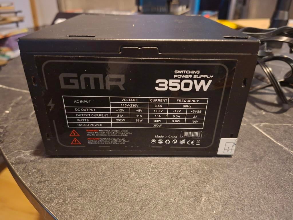 GMR 350W PC Voeding - Zwart, Ophalen of Verzenden, Gebruikt