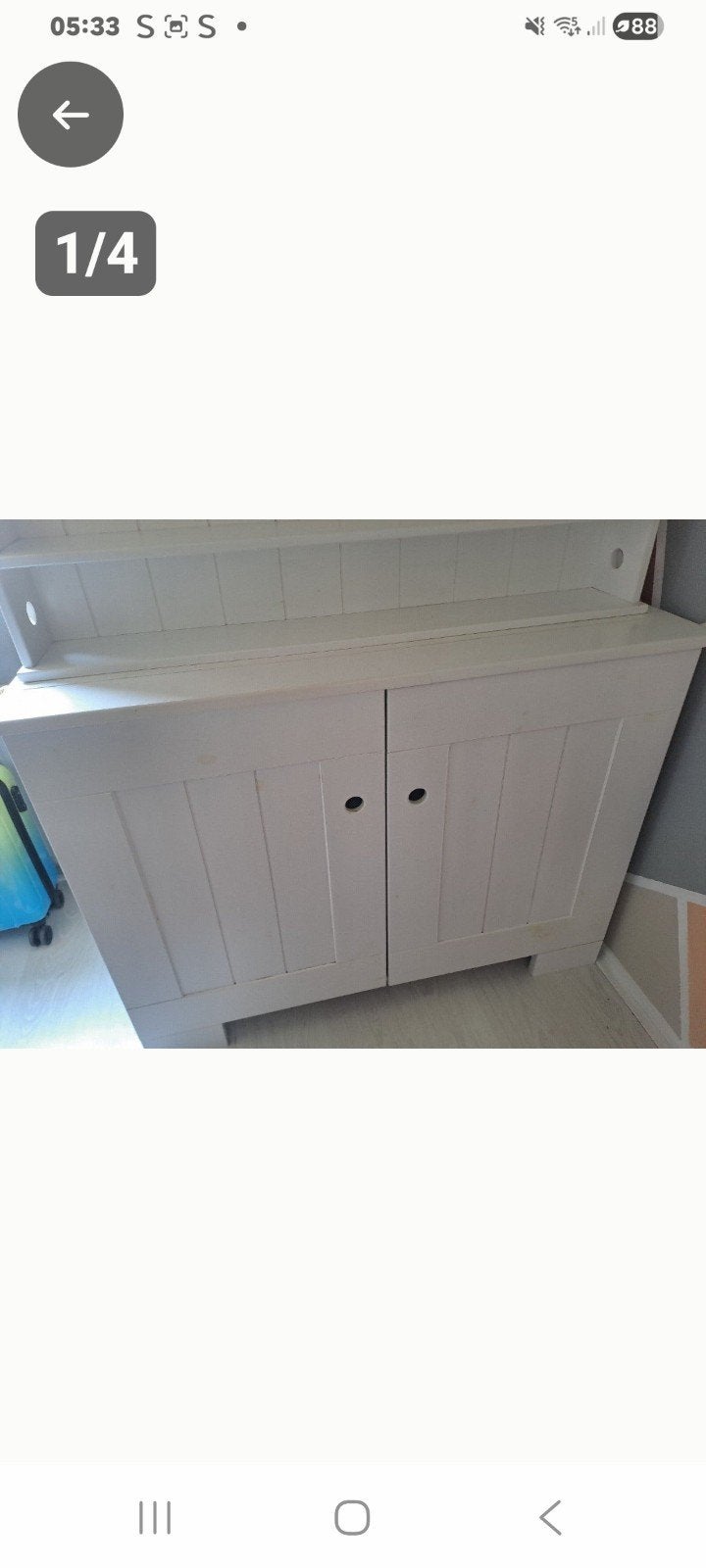 mooie witte commode met bijpassende plank, Ophalen, 50 tot 70 cm, 90 tot 105 cm, 100 cm of meer