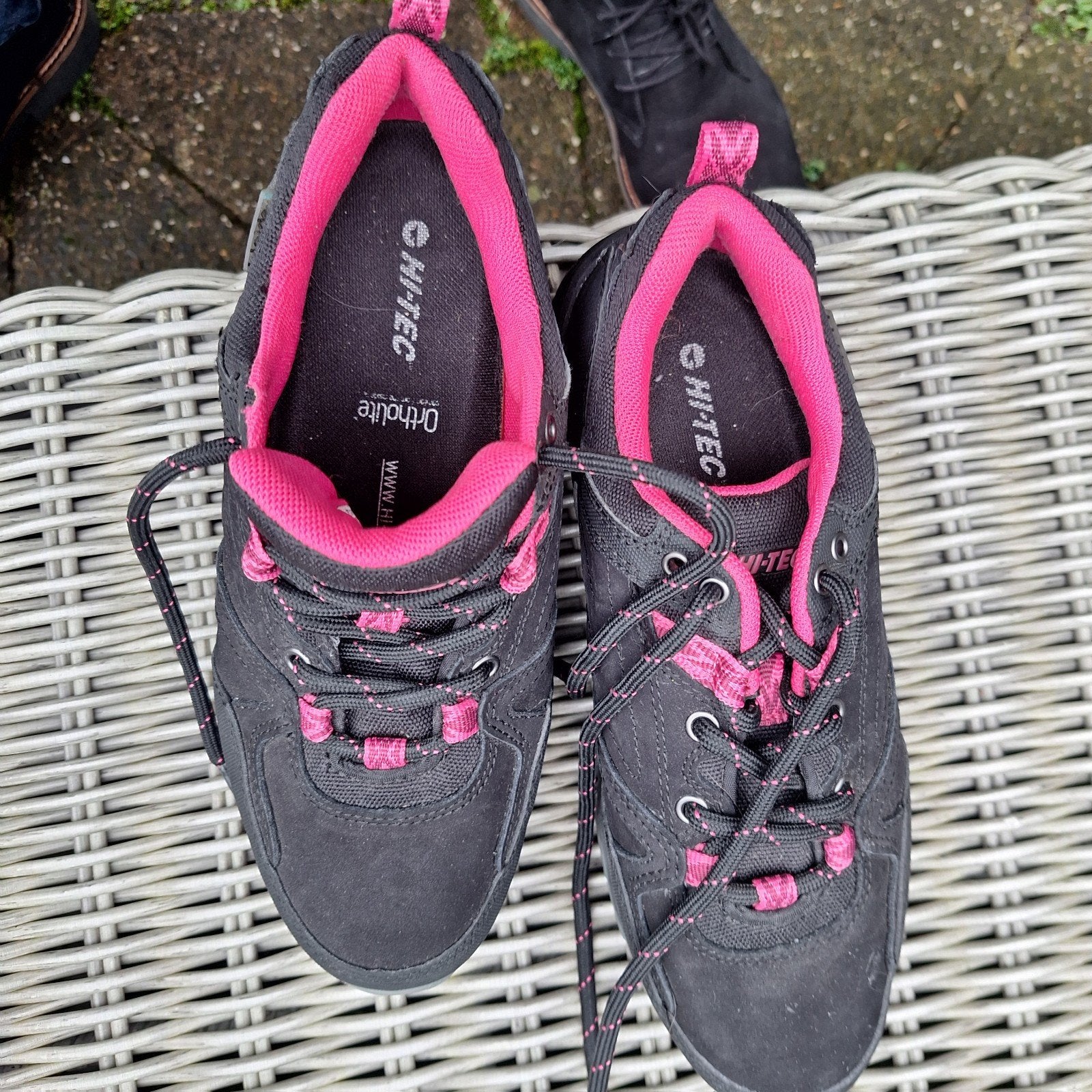 Hi-Tec dames wandelschoenen - Zwart/Roze - Maat 37, Hi-Tec, Zwart, Zo goed als nieuw, Wandelschoenen