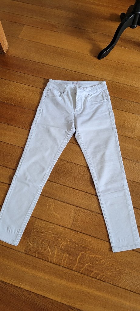 TOXIK3 witte skinny jeans spijkerbroek maat 40 M zgan, Wit, Ophalen of Verzenden, Zo goed als nieuw, W30 - W32 (confectie 38/40)
