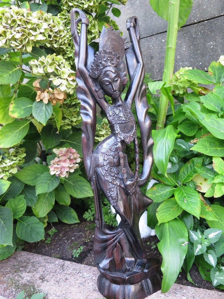 waardevol prachtig beeld uit coromandel hout gesneden 65 cm, Antiek en Kunst, Ophalen of Verzenden