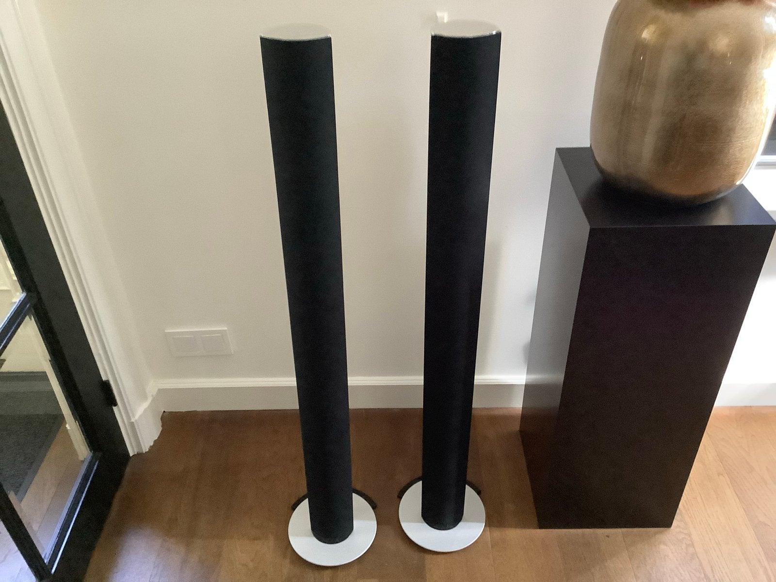 Bang & Olufsen BeoLab 6000 speakers - Zilver/Zwart b&o, Gebruikt, 60 tot 120 watt, Front, Rear of Stereo speakers, Ophalen