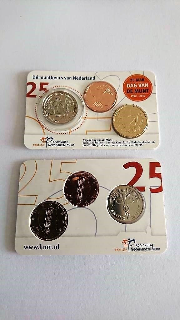 25 jaar Dag van de Munt coincard, Verzenden, Overige landen, Overige waardes, Setje