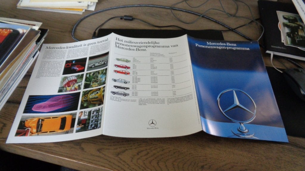 Folder MERCEDES Personenwagen Programma  ,  11-1985, Verzenden, Nieuw, Mercedes