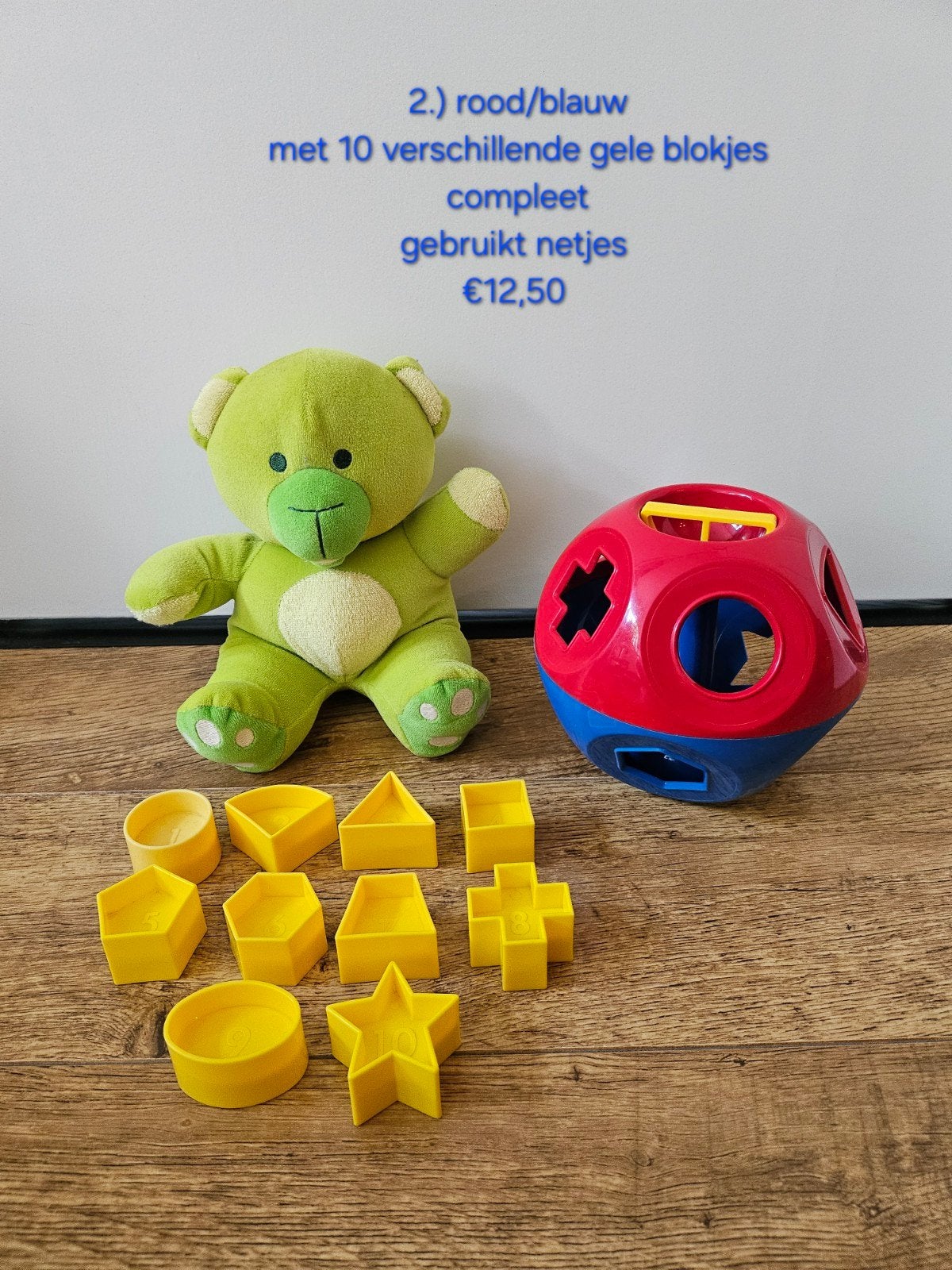 2.) Tupperware Tuppertoys Hollebol vormenstoof rood/blauw, Ophalen of Verzenden, Gebruikt, Rood, Overige typen