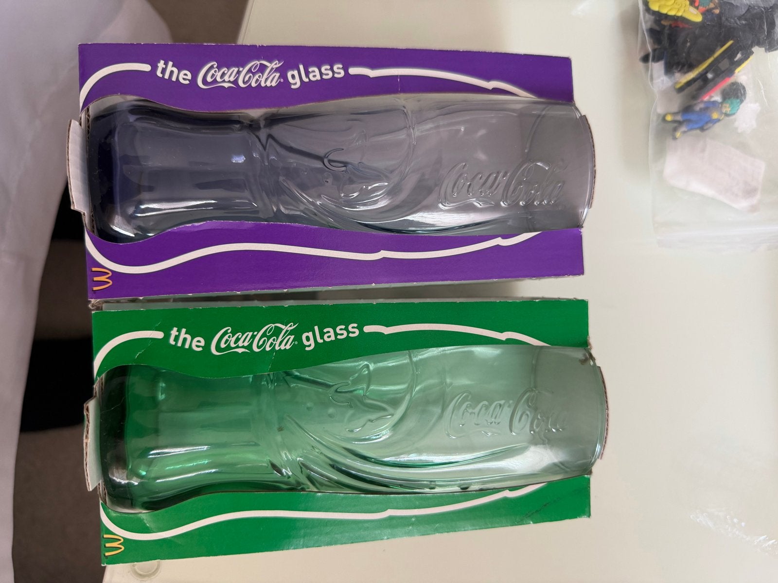 Originele Coca Cola glazen 2009 McDonald's - Paars & Groen, Ophalen, Nieuw