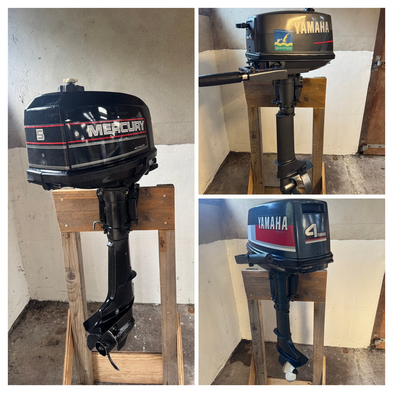 Yamaha/Mercury 4/5 pk- 2 takt langstaart en kortstaart, Ophalen, Gebruikt, Minder dan 5 pk, Buitenboordmotor