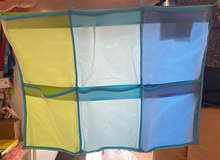 Opbergzak blauw-groen b 58 cm, h 44 cm, Ophalen, Zo goed als nieuw