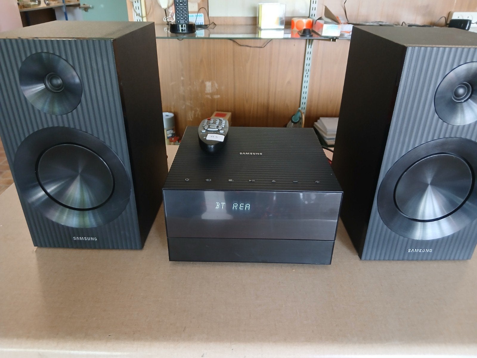 Samsung Microset met Bluetooth en Speakers, Audio, Tv en Foto, Stereo-sets, Ophalen, Support@samsung.com, Gebruikt, Microset