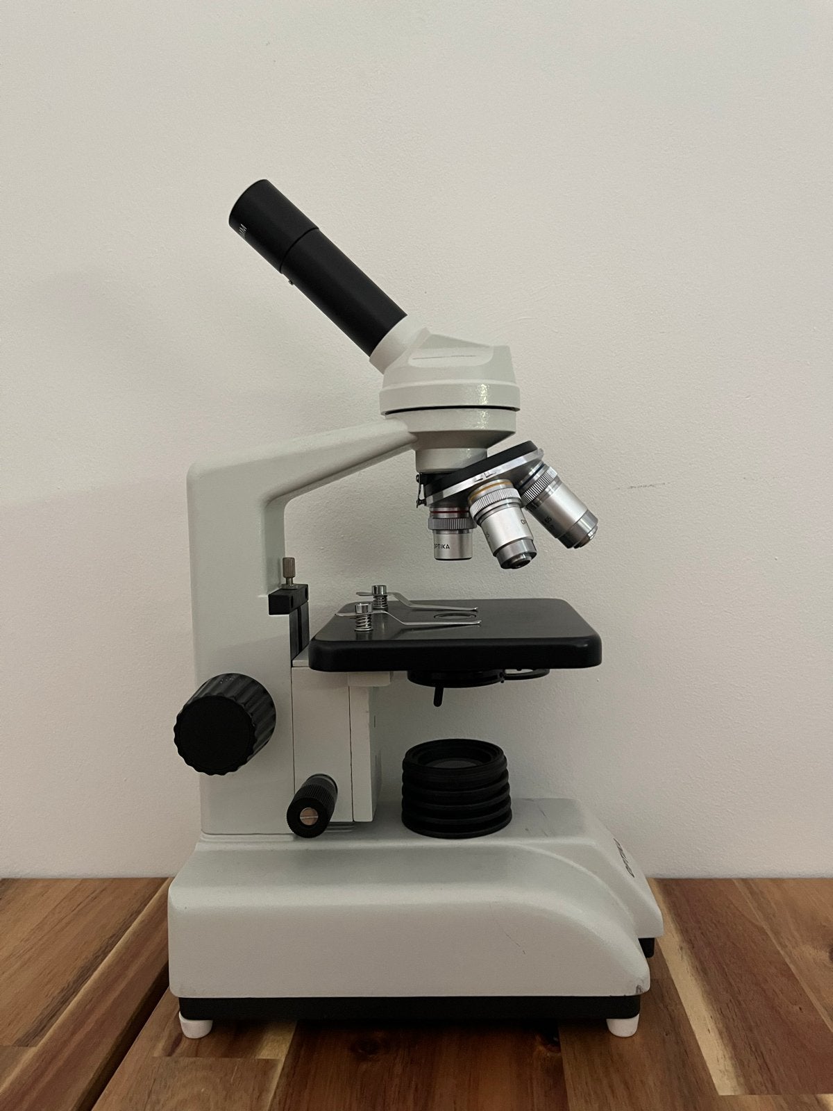 Optika Microscoop met hoes - Gebruikt, Ophalen, Gebruikt, 400x tot 1000x, Biologische microscoop