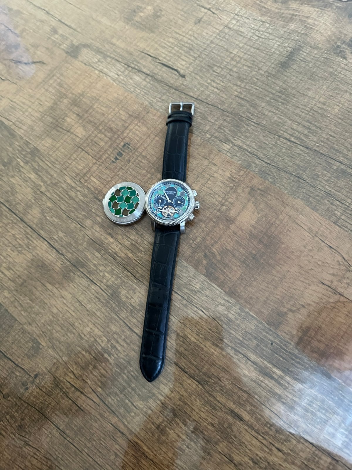 Heritor Horloge - Stijlvol Polshorloge met Leren Band, Sieraden, Tassen en Uiterlijk, Horloges | Heren, Leer, Staal, Polshorloge