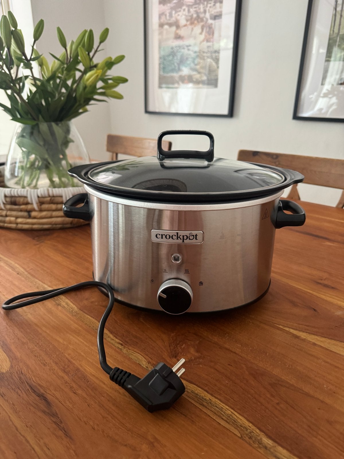Crock-Pot Slowcooker - Zilver - Zo goed als nieuw, Ophalen of Verzenden, Zo goed als nieuw