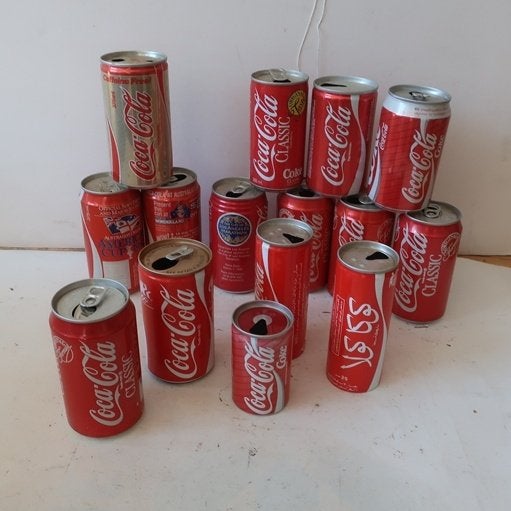 Coca Cola blik o.a. USA & Australië PARTIJ PRIJS, Ophalen of Verzenden, Gebruikt, Gebruiksvoorwerp
