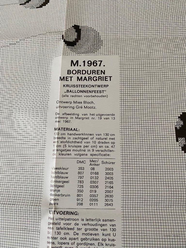 Patroon Ballonnenfeest ontwerp van Mies Bloch, Hobby en Vrije tijd, Borduren en Borduurmachines, Ophalen of Verzenden, Nieuw, Patroon