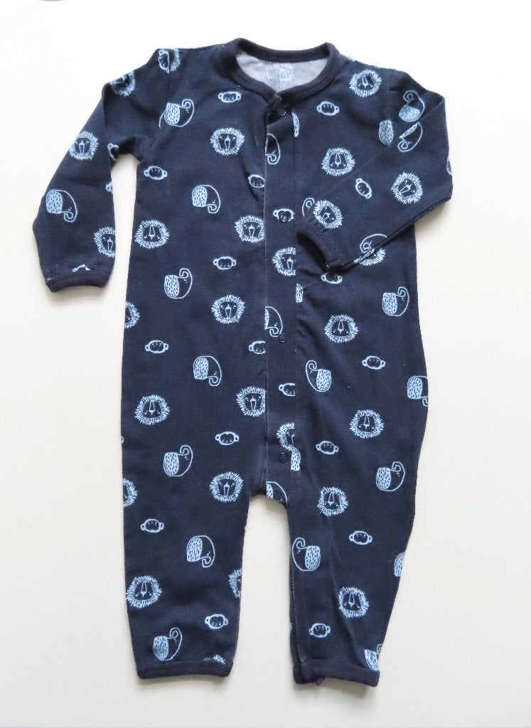 Boxpakje Dierenprint Blauw Baby mt 62/68 (L98), Kinderen en Baby's, Babykleding | Maat 62, Ophalen of Verzenden, Zo goed als nieuw
