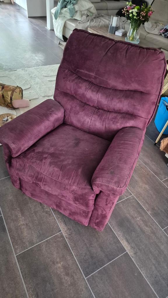 Relax fauteuil, Ophalen, Gebruikt, 75 tot 100 cm, Stof