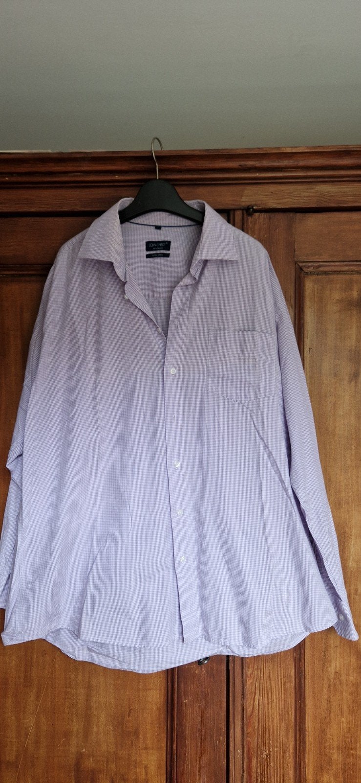 John Cabot overhemd, lila geruit, maat 45/46, Kleding | Heren, Paars, Ophalen of Verzenden, Zo goed als nieuw, John Cabot