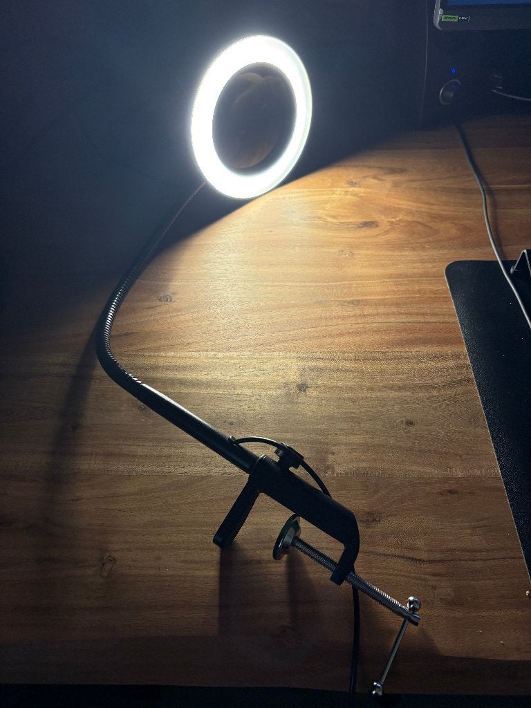 Bureau Loeplamp met Clip ,verschillende lichtniveaus, Ophalen of Verzenden, Zo goed als nieuw