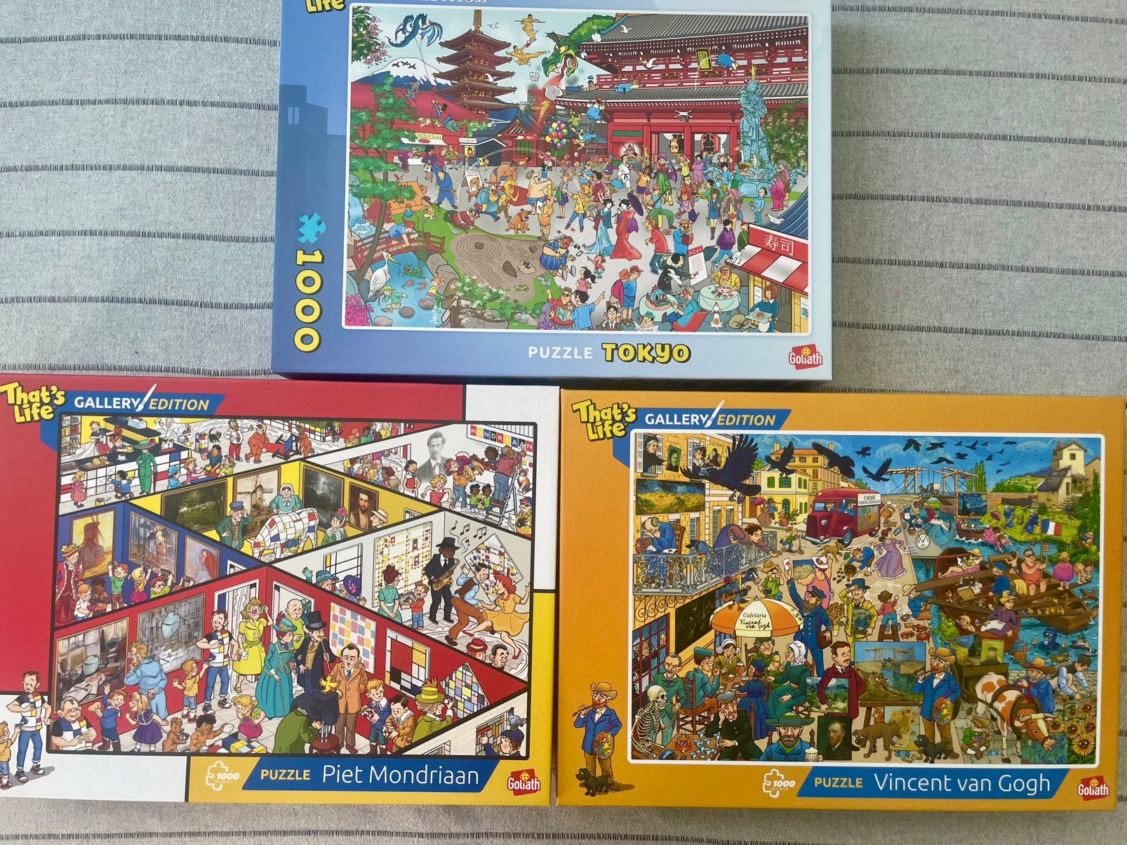 3 Thats’s Life puzzels van 1000 stukjes, Ophalen, 500 t/m 1500 stukjes, Zo goed als nieuw