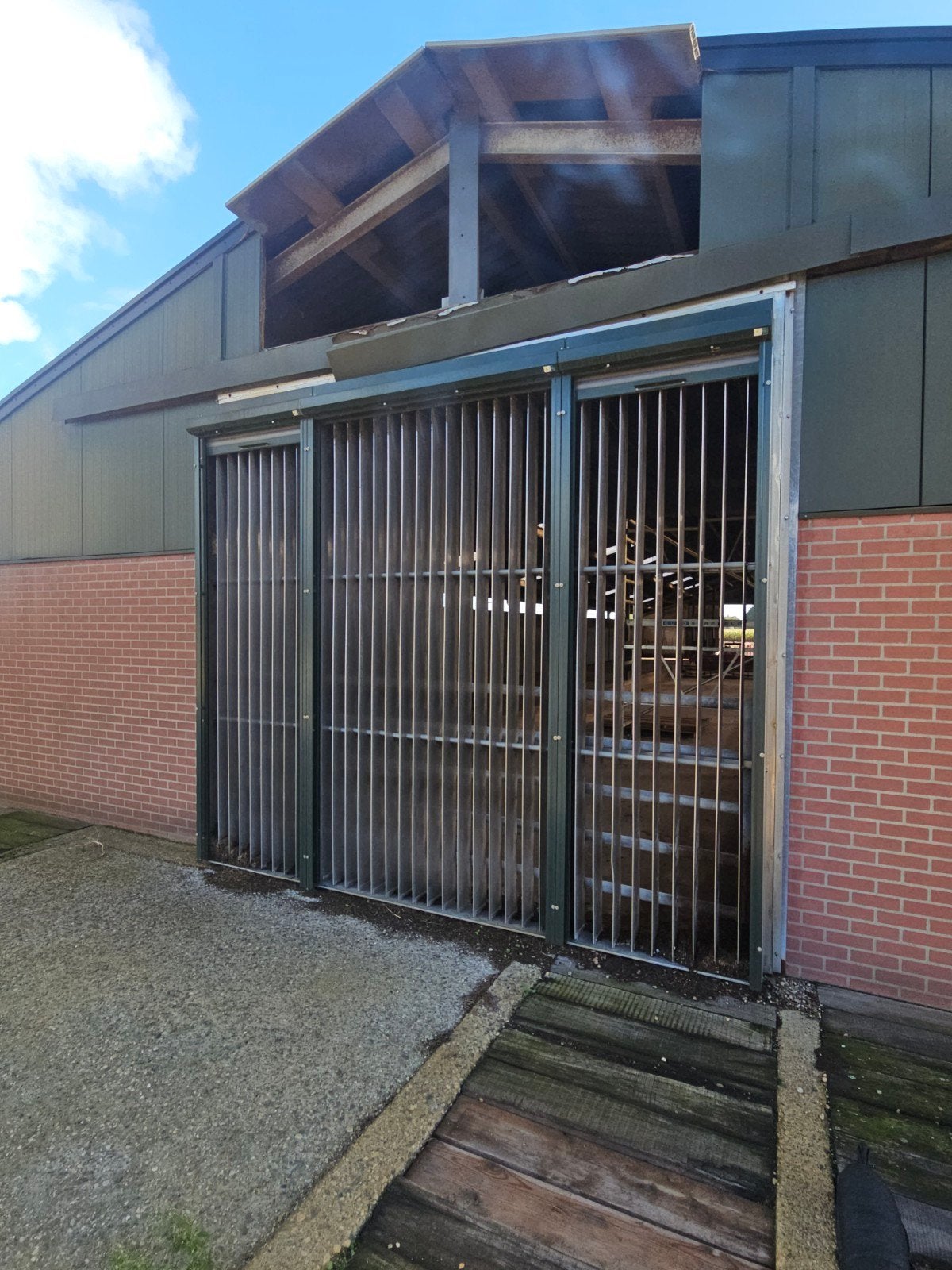 lamellen deur rvs, Ophalen