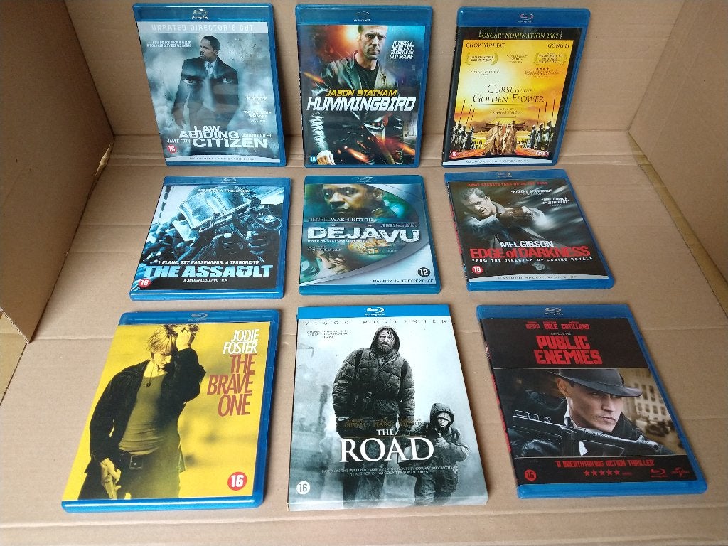 9 bluray topfilms o.a Dejavu, Public enemies, the Road.., Cd's en Dvd's, Film, Actie, Ophalen of Verzenden, Zo goed als nieuw