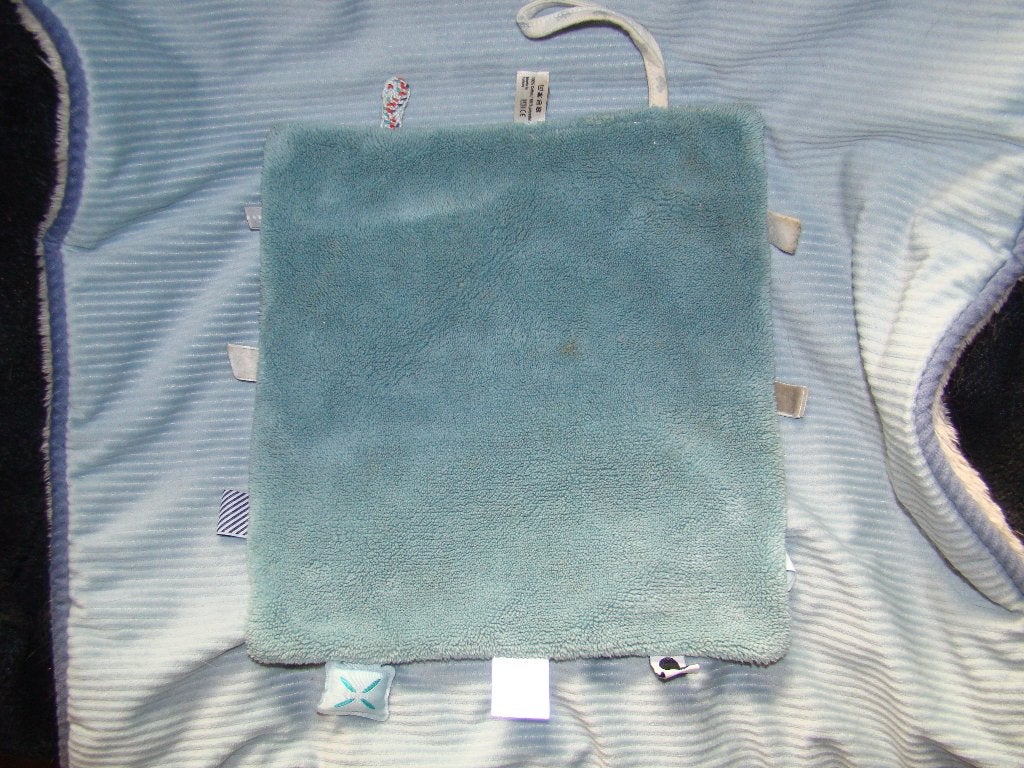 snooze baby knuffellapje kroeldoekje blauw groen, Overige merken, Overige karakters, Ophalen of Verzenden, Zo goed als nieuw
