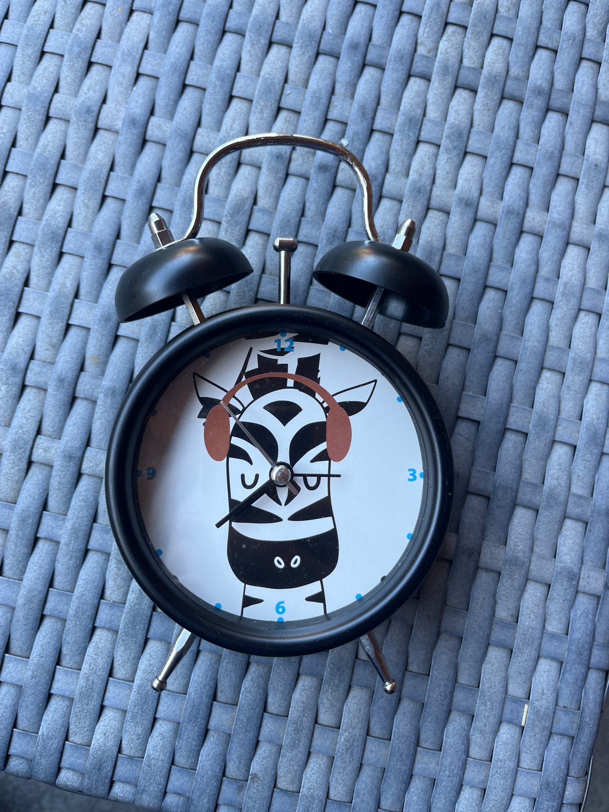 Wekker voor kinderen met zebra design, Ophalen, Zo goed als nieuw, Analoog