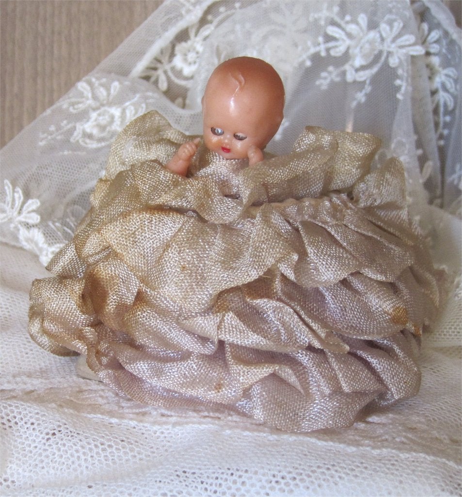 Kleine, antieke halfdoll, Ophalen of Verzenden