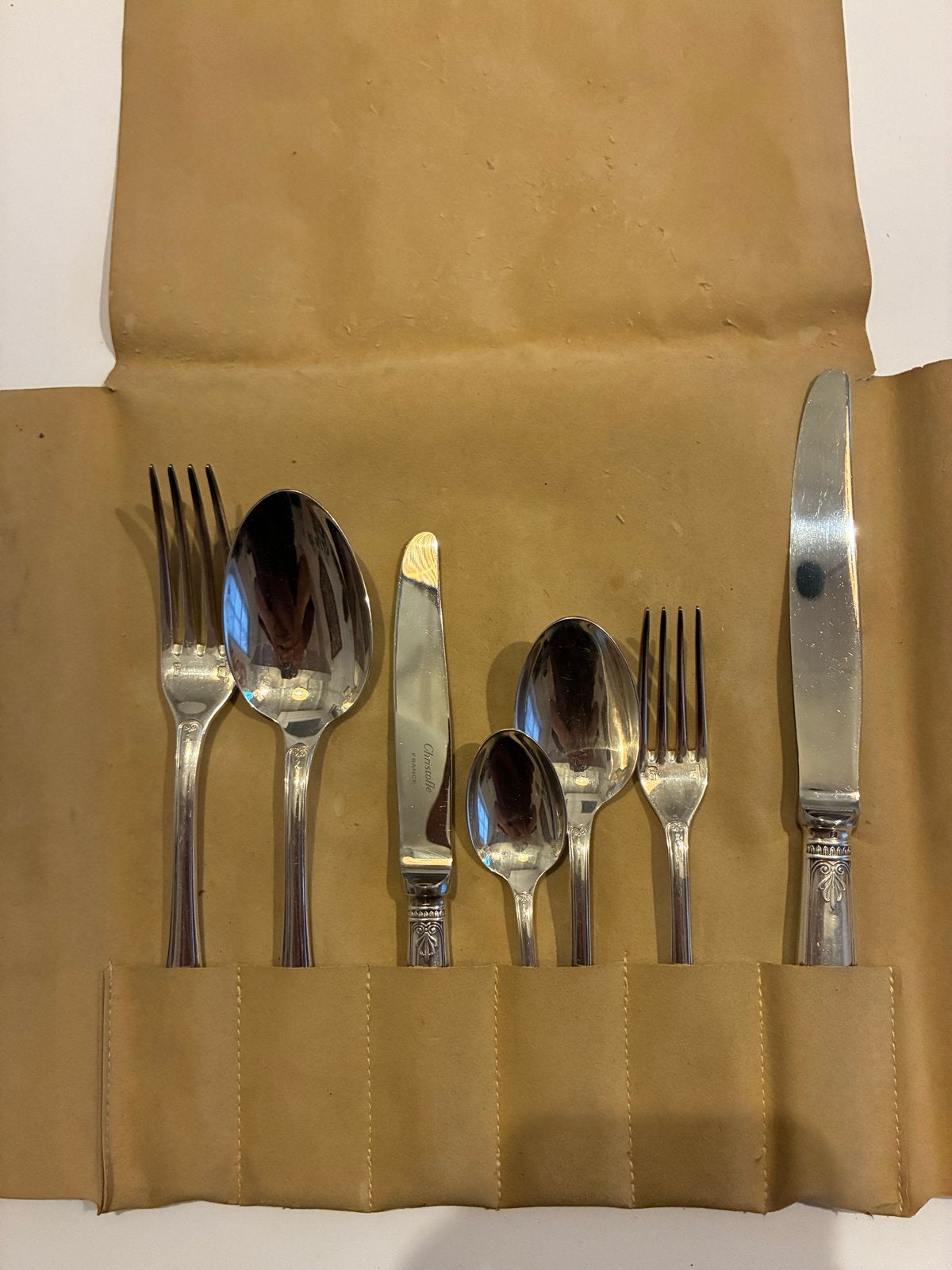Christofle Malmaison Bestekset - 7 Personen +opdienbestek, Antiek en Kunst, Ophalen of Verzenden