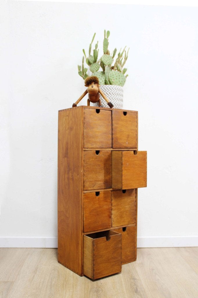 Houten vakkenkastje - Ikea - Moppe. Kleine retro ladekast, Ophalen, O, Ikea, O