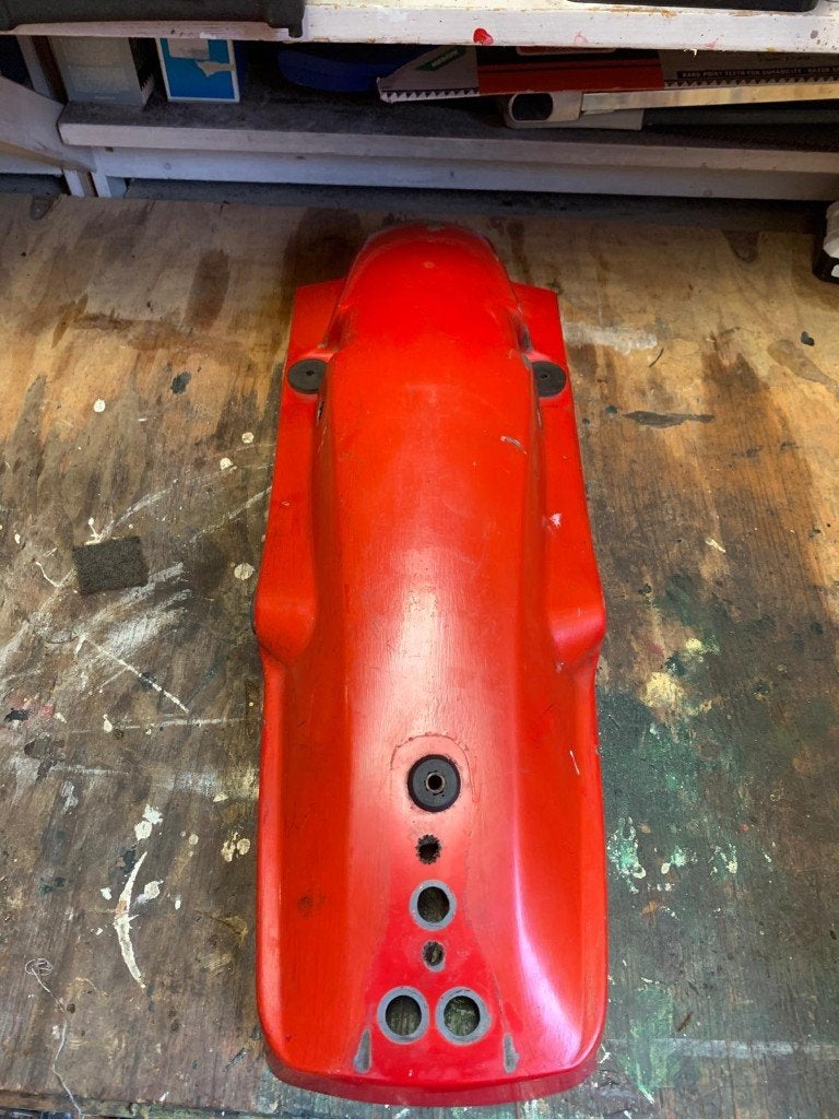 Rode originele achterspatbord Suzuki ts50er, Fietsen en Brommers, Ophalen of Verzenden, Gebruikt, Kap, Overige merken