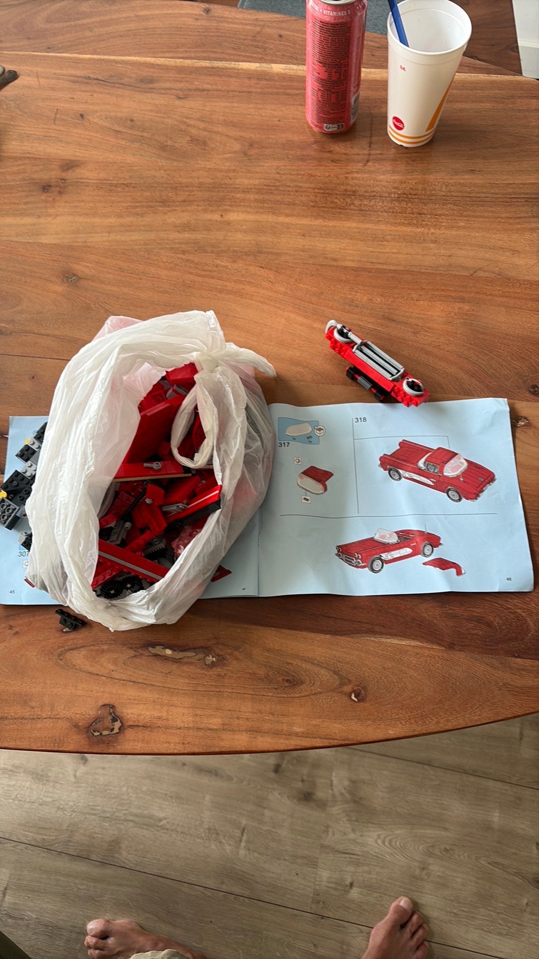 Nep lego corvette rood, Ophalen of Verzenden, Zo goed als nieuw
