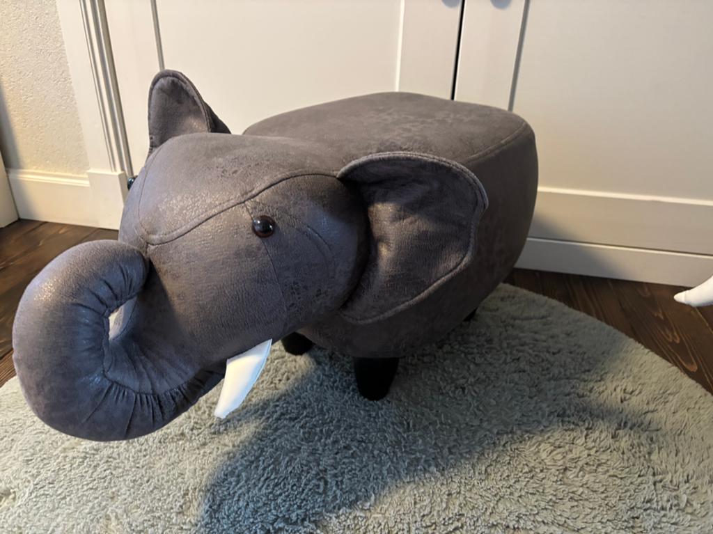 Olifant poef / krukje grijs 38 cm, Ophalen of Verzenden, Nieuw, Stoel(en)