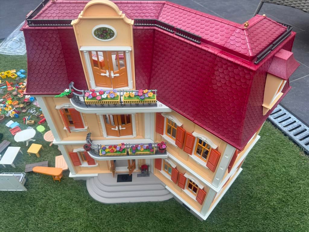 Grote Playmobil Poppenhuis met Meubels en super veel extras, Kinderen en Baby's, Speelgoed | Playmobil, Ophalen, Gebruikt, Los playmobil